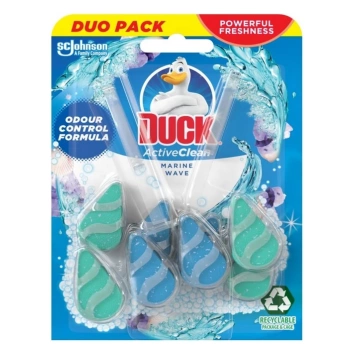 Duck Active Clean Marine Wave WC závěs do toalety, 2 × 38,6 g