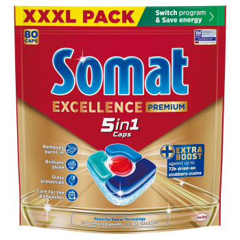 Somat Excellence 5v1 tablety do myčky, 80 ks