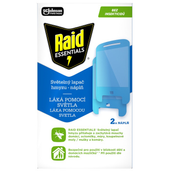 Raid Essentials světelný lapač hmyzu s náplní