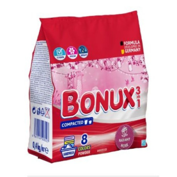 Bonux prací prášek Radiant Rose, 400 g, 8 dávek