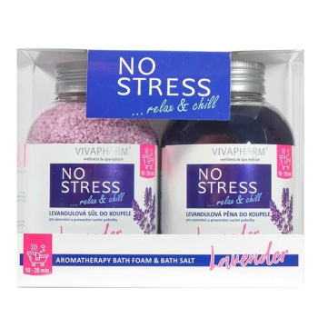 Spa No Stress dárkový set pěna do koupele 500 ml + koupelová sůl 500 ml