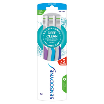 Sensodyne Deep Clean Extra Soft zubní kartáček Tripack, 3 ks