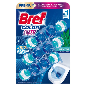 Bref WC blok Color Auto Active Eucalyptus, 3 × 50 g