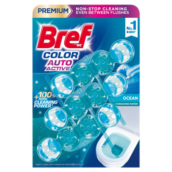 Bref WC blok Color Auto Active Ocean, 3 × 50 g