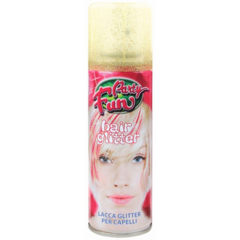Party Fun lak na vlasy s glitry stříbrný, 125 ml