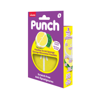 Vileda Punch houba na nádobí s vůní citronu, 1 kus