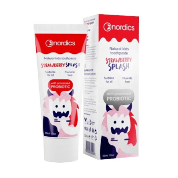 Nordics Probiotic Strawberry Fresh zubní pasta pro děti 50 ml