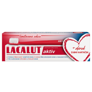 Lacalut Aktiv zubní pasta + zubní kartáček, 75 ml