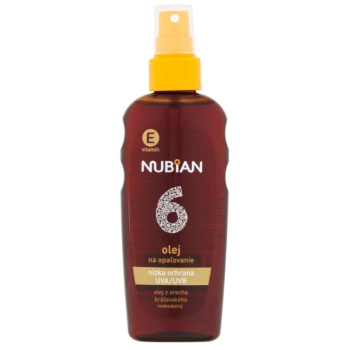 NUBIAN Olej na opalování SPF 6 s betakarotenem ve spreji, 200 ml