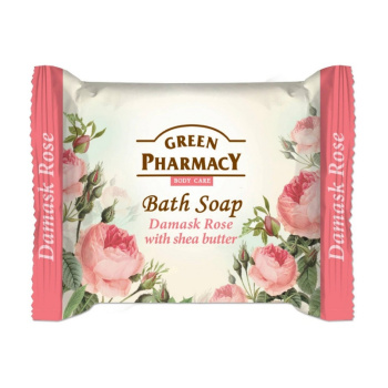GREEN tuhé mýdlo Damašková růže & bambucké máslo 100 g