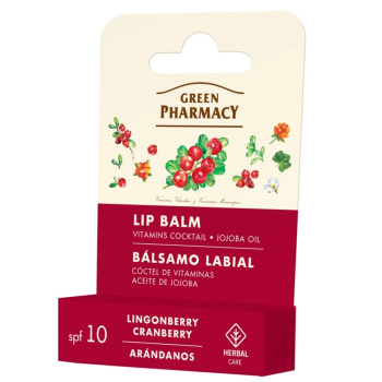 Green Pharmacy Balzám na rty Brusinka 3,6g