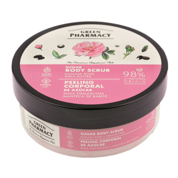 Green Pharmacy Tělový peeling Damašská růže a bambucké máslo 200 ml