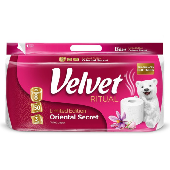 Velvet 3vrstvý toaletní papír 8 rolí