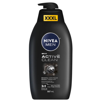 NIVEA MEN sprchový gel Active Clean 3 v 1, 887 ml