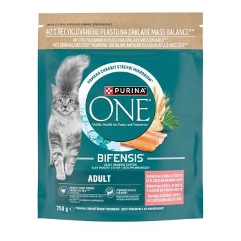 Purina ONE Bifensis Adult granule pro kočky s lososem, 750 g