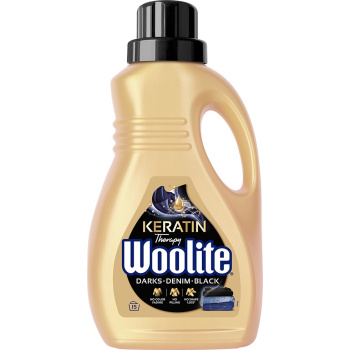 Woolite Keratin Therapy Darks Denim Black tekutý prací přípravek 15 dávek 0,9L