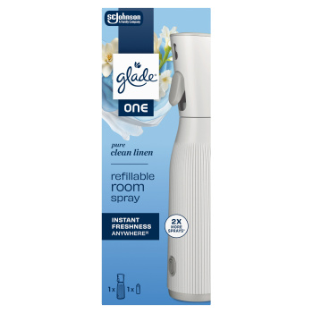 Glade ONE osvěžovač vzduchu + náplň Pure Clean Linen 10ml