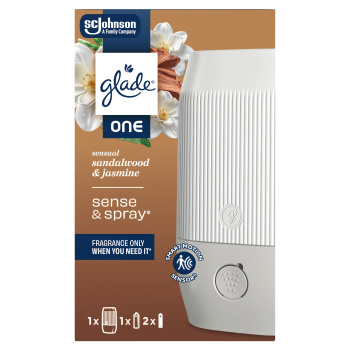 Glade ONE automatický osvěžovač vzduchu  Sense & Spray + náplň Sandalwood & Jasmine, 10ml