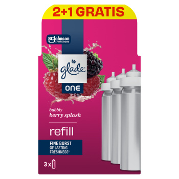 Glade ONE náhradní náplně do osvěžovače vzduchu Bubbly Berry Splash 3×10 ml, 30 ml