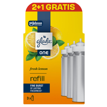 Glade ONE náhradní náplně do osvěžovače vzduchu Fresh Lemon 3×10 ml, 30 ml