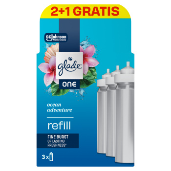 Glade ONE náhradní náplně do osvěžovače vzduchu Ocean Adventure 3×10 ml, 30 ml