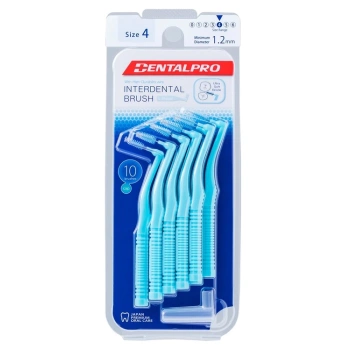 DentalPro mezizubní kartáček zahnutý 1,2 mm modrý, 10 kusů