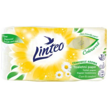 Linteo toaletní papír heřmánek, 3 vrstvý, 20 metrů, 8 rolí