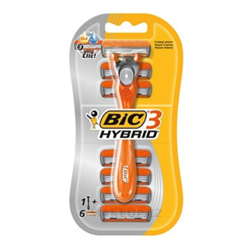 Bic Hybrid 3 pánský holicí strojek + 6 náhradních hlavic, 1 ks