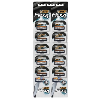 BIC Flex 4 pánské jednorázové holicí strojky, závesná karta 10 ks