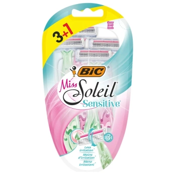 BIC Miss Soleil Sensitive, dámská jednorázová holítka, 3+1 ks