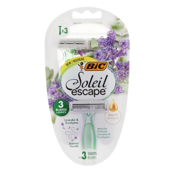 BIC Soleil Escape Lavender & Eucalyptus, dámská jednorázová holítka, 3 ks