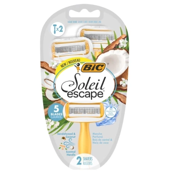 BIC Soleil Escape 5 Coconut & Sandalwood, dámská jednorázová holítka, 2 ks