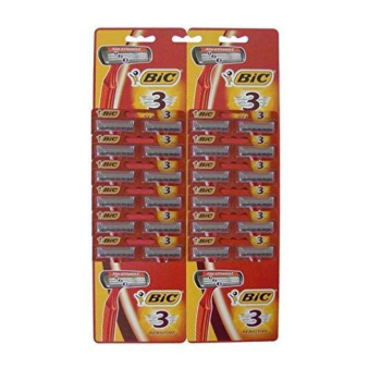 BIC 3 Sensitive, pánské jednorázové holicí strojky, závěsná karta 24 ks