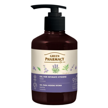 Green Pharmacy intimní gel se šalvějí a alantoinem s pumpičkou 370 ml