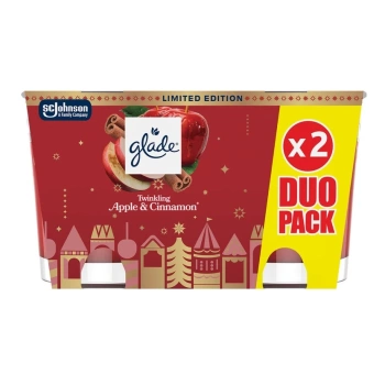 Glade vonné svíčky Twinkling Apple & Cinnamon 2 × 112 g
