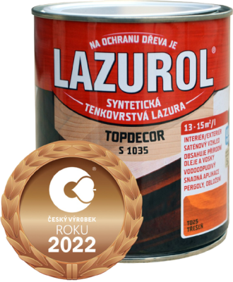 LAZUROL TOPDECOR S1035 uspěl v anketě ČESKÝ VÝROBEK ROKU 2022