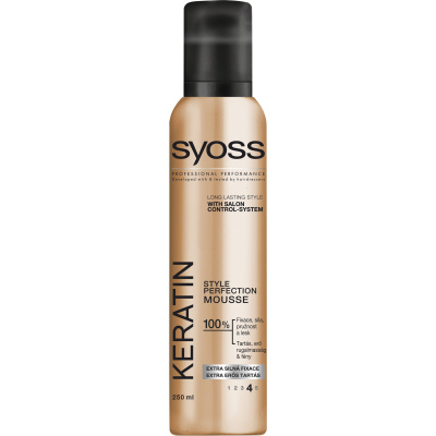 Syoss Keratin Style Perfection, pěnové tužidlo extra silná fixace 4, 250 ml