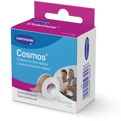 Cosmos Cívková pevná náplast 2,5 cm × 5 m, 1 ks Cosmos Cívková pevná náplast 2,5 cm × 5 m, 1 ks