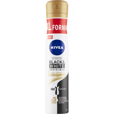 Nivea Black & White Invisible Silky Smooth antiperspirant, 200 ml