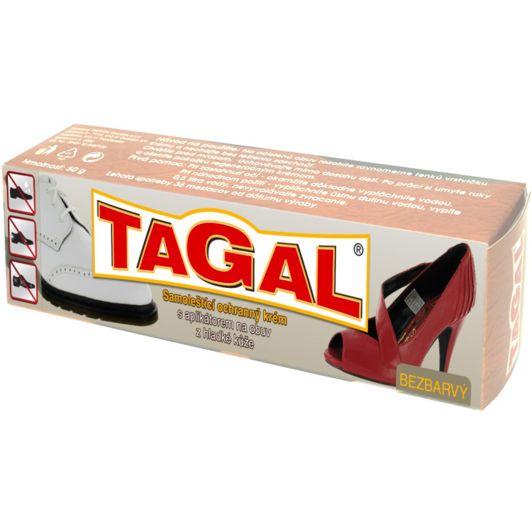 Druchema Tagal bezbarvý samolešticí ochranný krém na obuv, 50 g