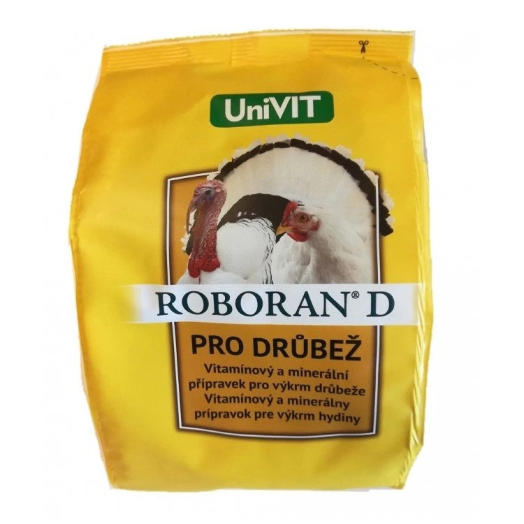 Roboran D přísada do krmiva pro slepice, kuřata, krůty, perličky, kachny a husy, 1 kg