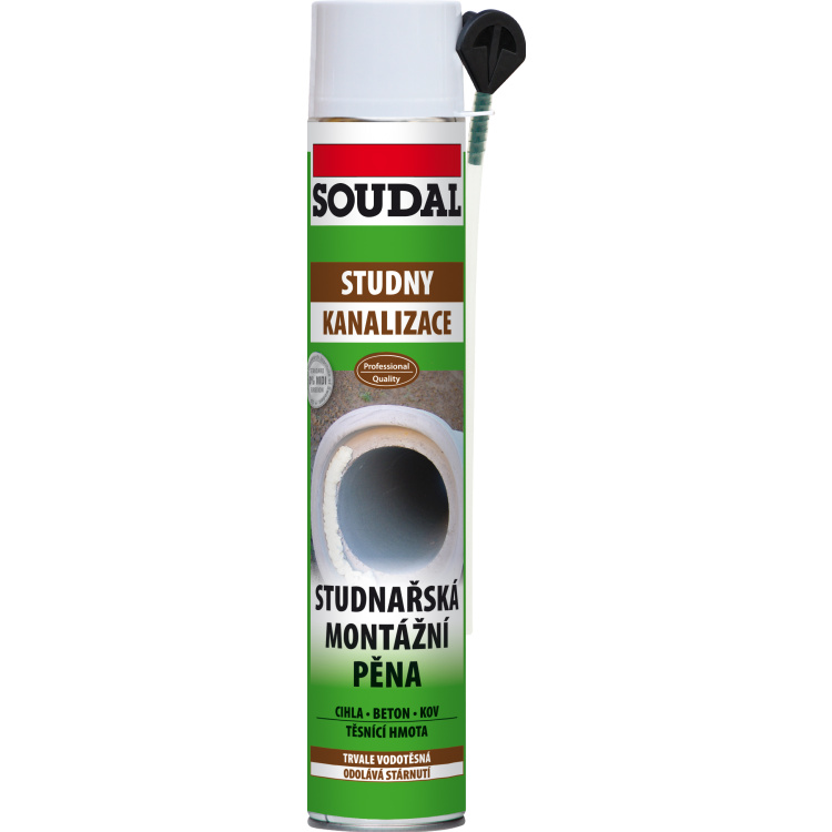 Soudal Studnařská trubičková montážní pěna vodotěsná, 750 ml