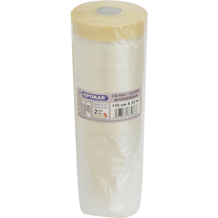 Spokar CQ fólie s papírovou páskou, 110 cm x 33 m