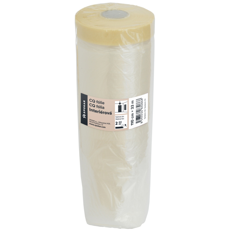 Spokar CQ fólie s papírovou páskou, 110 cm x 33 m