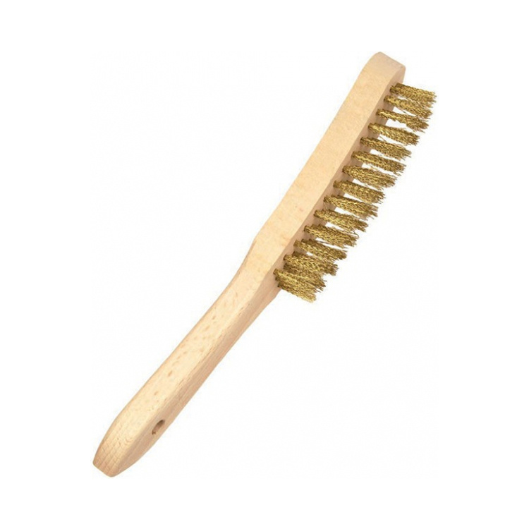 Mako drátěný mosazný kartáč, 3řadý