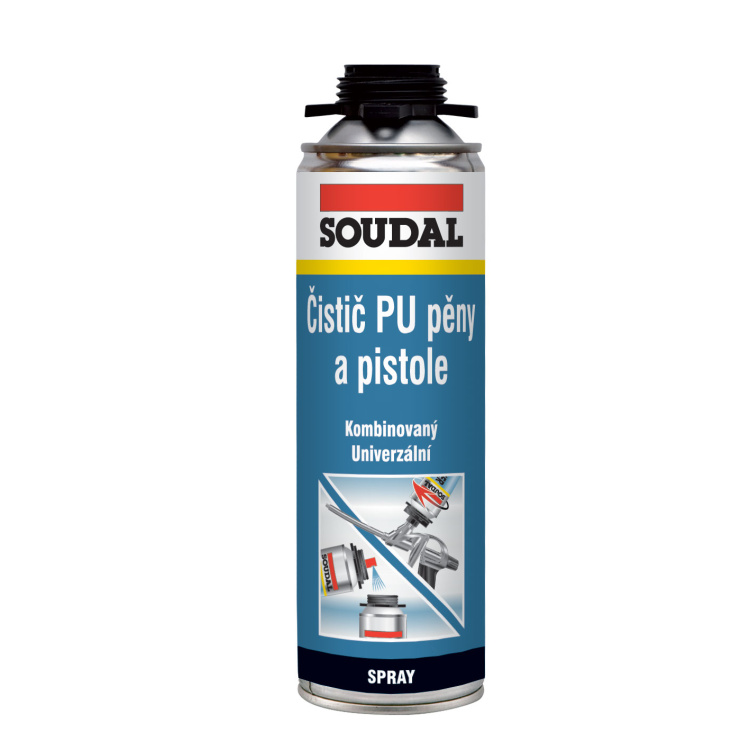 Soudal čistič PU pěny a pistole, 500 ml