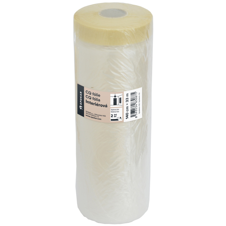 Spokar CQ fólie s papírovou páskou, 140 cm × 33 m