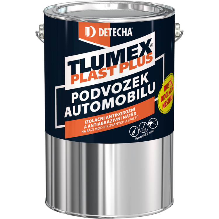 Tlumex Plast Plus antikorozní barva na auto a podvozek, černá, 4 kg