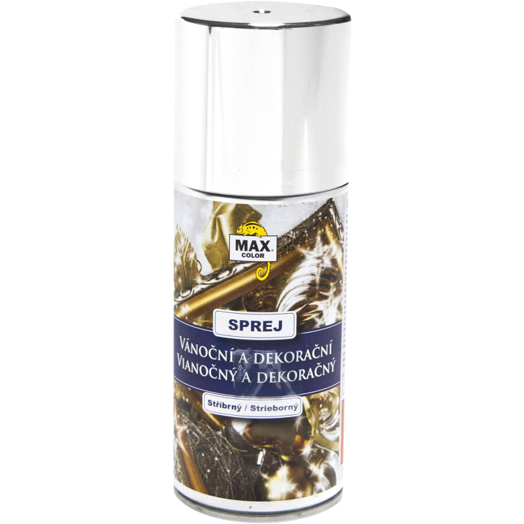Max Color stříbrná dekorační barva ve spreji, 150 ml