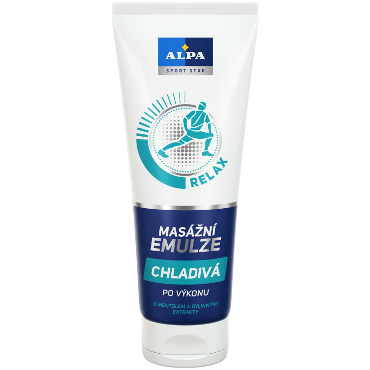 Alpa Sport Star Relax chladivá masážní emulze po výkonu, 210 ml